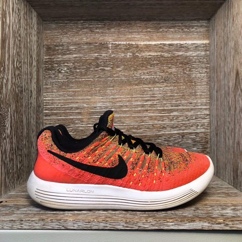 Nike LunarEpic Low Flyknit Orange Women’s Sz 6 - Picture 4 of 7